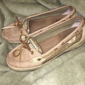 Sperry Topsider Angelfish Linen/Gold Glitter shoes